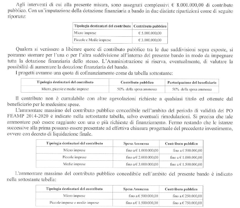 SICILIA.FEAMP.SPESE.AMMISSIBILI CONTRIBUTO